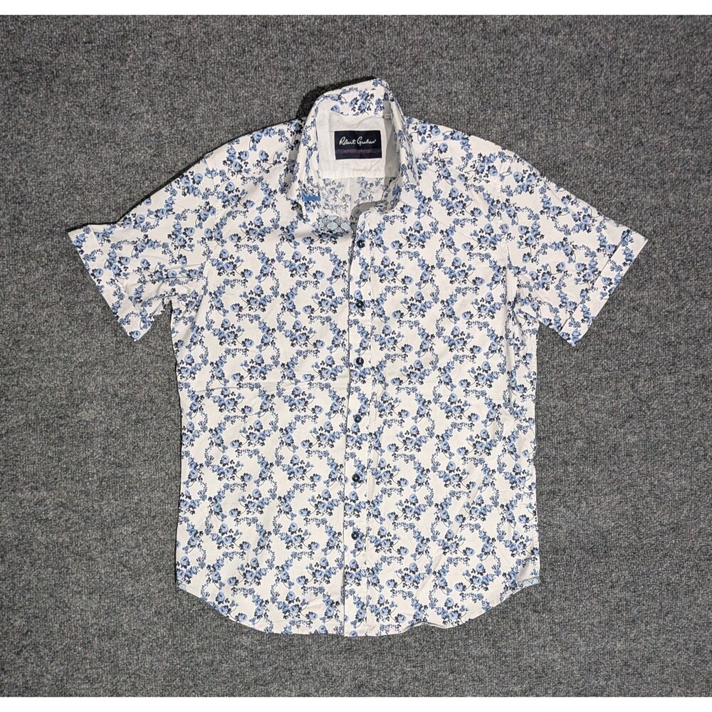 Robert Graham Modern Americana Shirt Mens Large Short Sleeve Floral